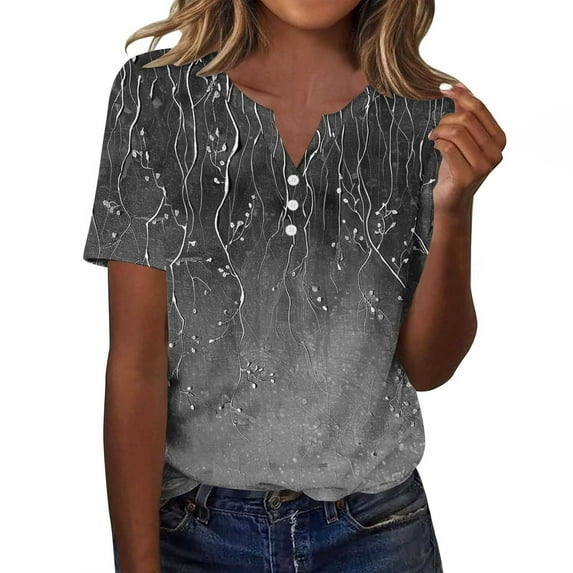 Levmjia Womens V Neck Tops Short Sleeve Summer Casual Basic Solid Color Cotton Slim Fit Stretchy Work Vacation Yoga Pullover Multi Colors Sale