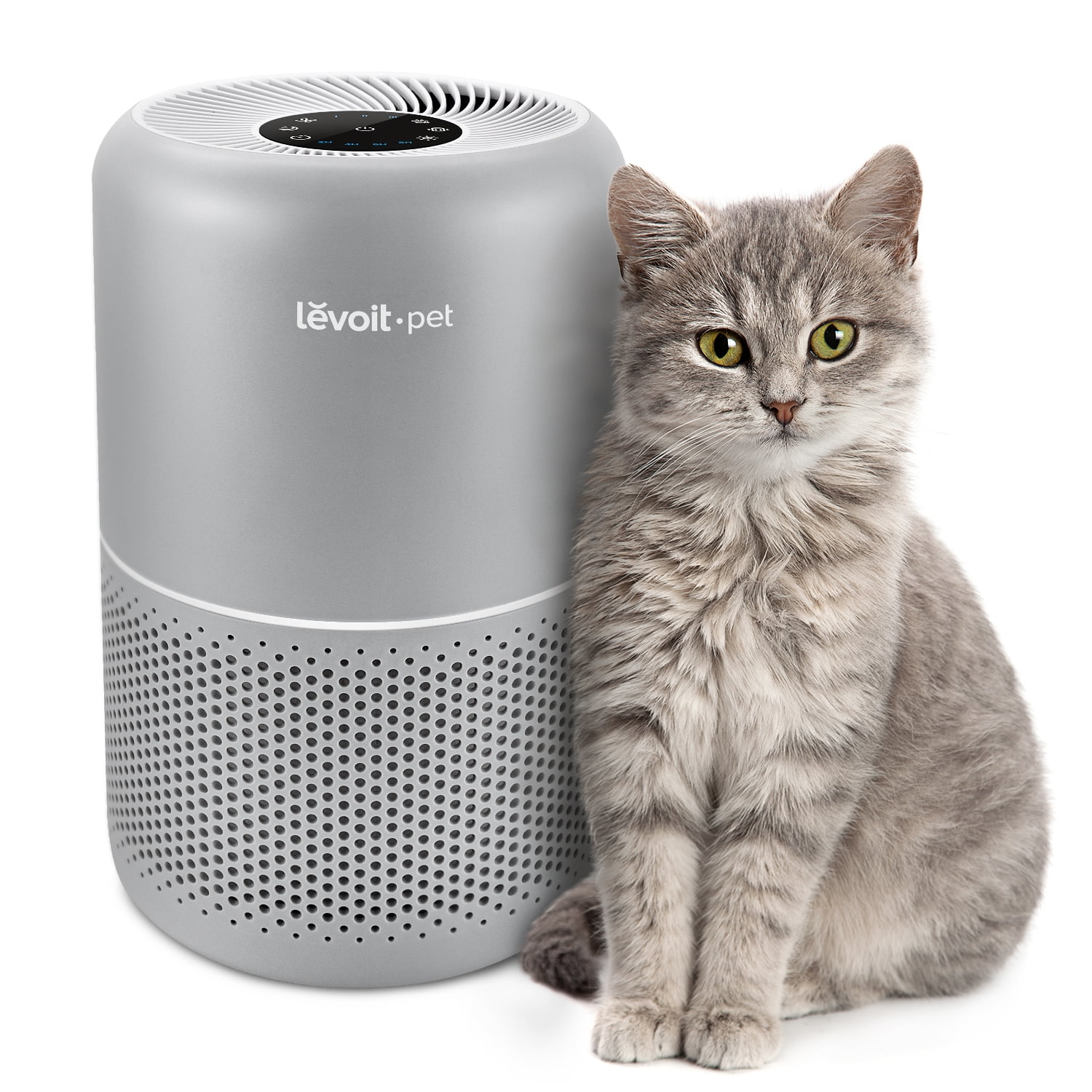 Levoit Air Purifier Core P350, True HEPA Filters for Pet Hairs, Odors,  Dander, Fur, Reduce Allergy Symptoms, for Large Rooms up to 529 sq. ft. Gray