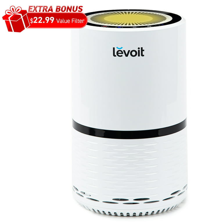 Levoit True HEPA Air Purifier LV-H132 for Allergies and Pets,Smoke, Mold,  Optional Night Light, Black 