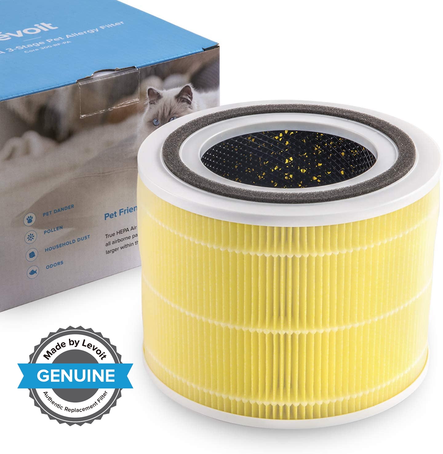  Keedal Core 300 Replacement Filter [Pet Care] Compatible with LEVOIT  Core 300 Filter and Air Purifier Core 300S P350, 3-Stage H13 True HEPA  Filter, Part# Core 300-RF 300-RF-PA