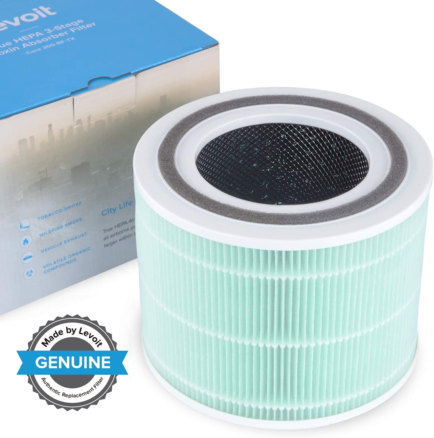 2-Pack Core 300 Toxin Absorber Replacement Filter for LEVOIT Core 300 and  Core 300S Air Purifier, Replaces Core300-RF-TX