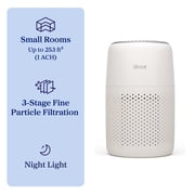 Levoit Core Mini with Night Light 253 Sq Ft 3-Stage Original Filter Air Purifier, Cream White