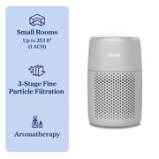 Levoit Core Mini-P 255 Sq Ft 3-Stage Filtration Desktop Air Purifier with Aromatherapy for Small Bedrooms and Nurseries, Gray