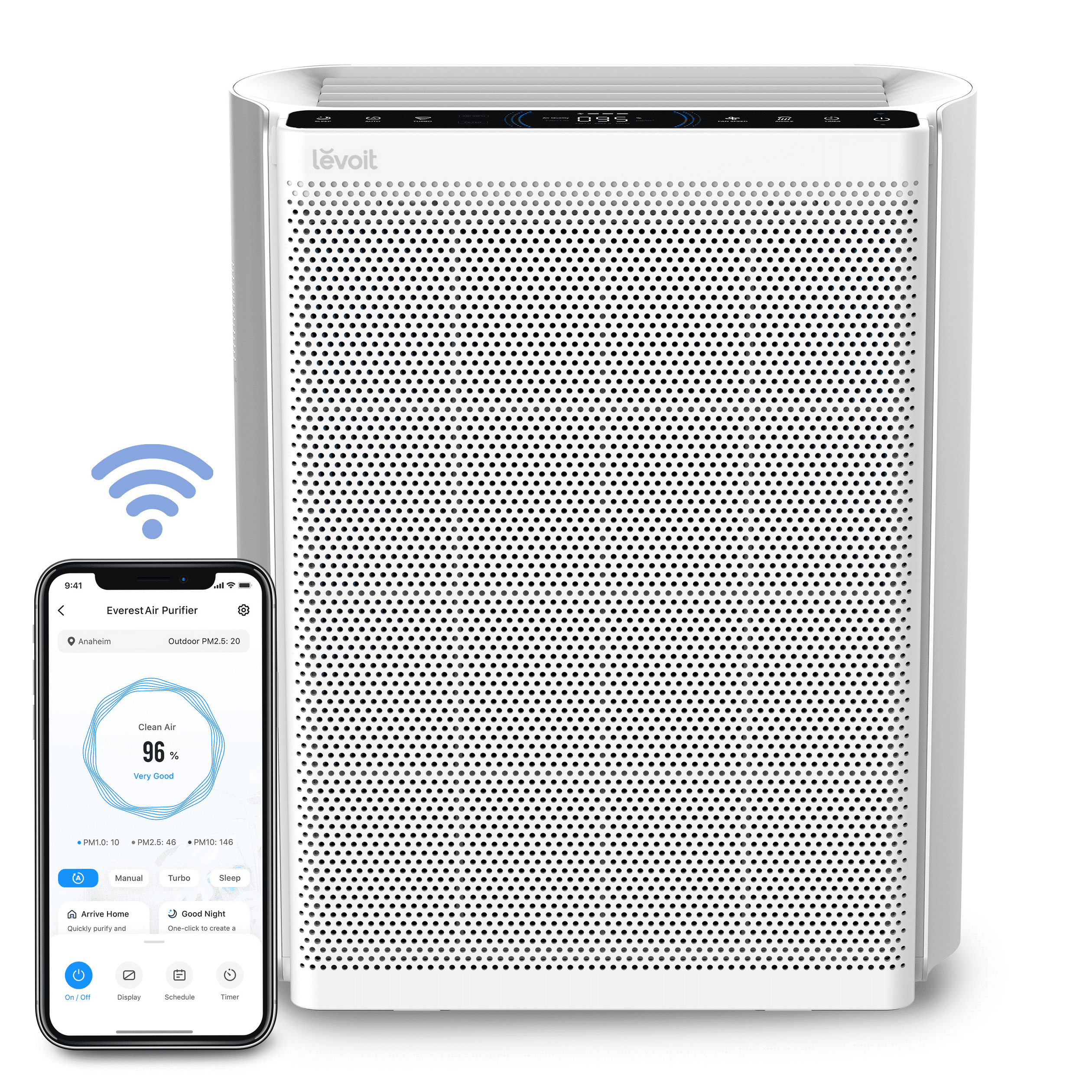 White HEPA H13 Filter Floor-Standing Air Purifier