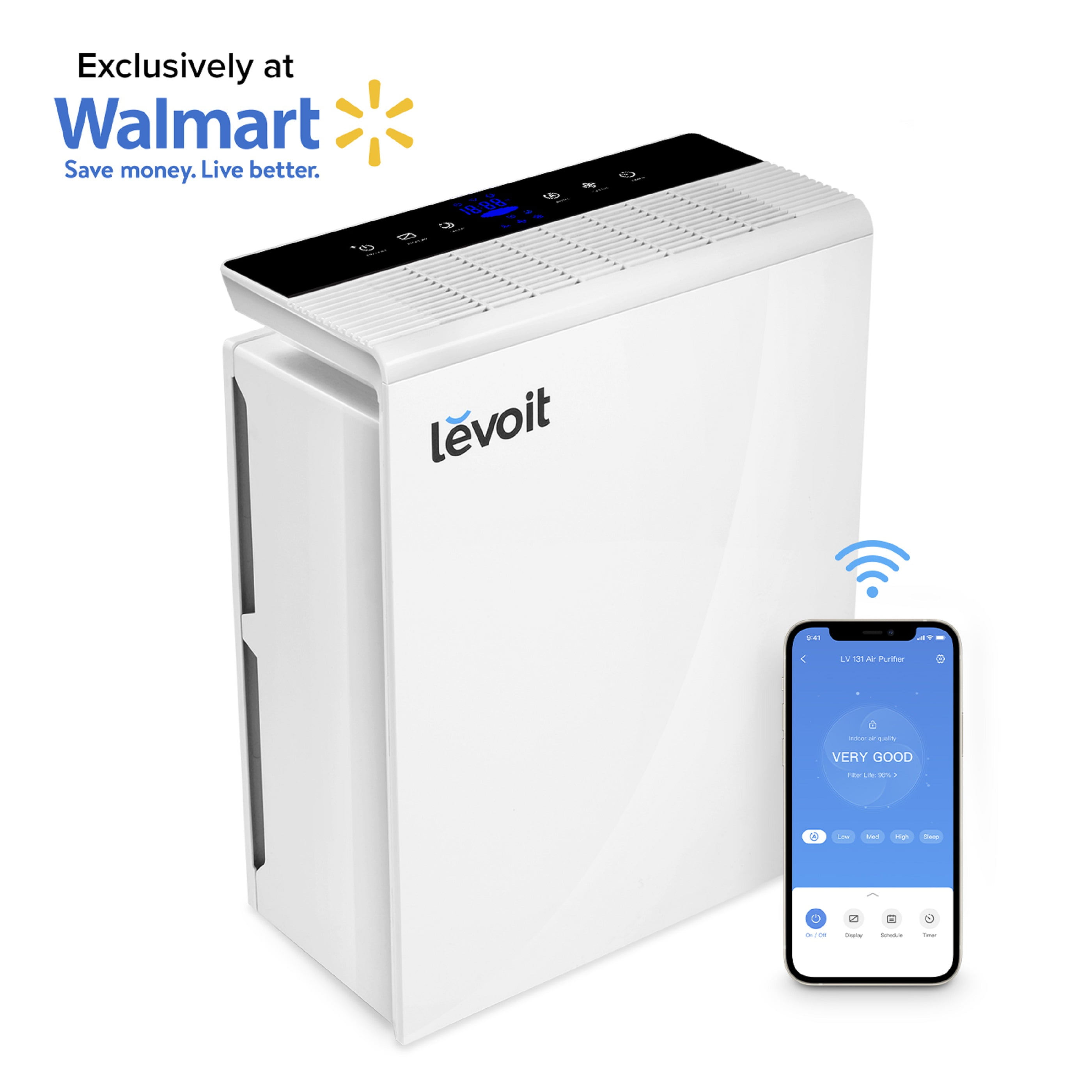 Levoit LV-RH131S-WM Smart Air Purifier, HEPA, Bonus Filter, Energy