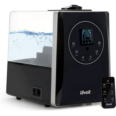 Levoit Warm and Cool Mist Humidifier for Room, Large Room, Vaporizer for Baby,Essential Oil Tray, 6L, LV600HH, Black