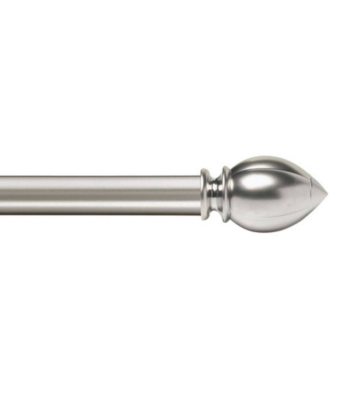 Levolor B58726012 Egg Drapery Rod, Satin Nickel, 5/8