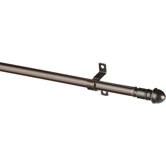 Levolor Cafe Rod - Brass Finish, Hardware Included, Wall Mount - White, Metal