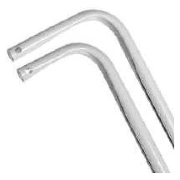 Levolor Curtain Rod 28-46 Inch Double Rod Set - White Finish - 3.5 Inch Projection - Heavy Duty Metal - Window Treatment for Drapes & Sheers