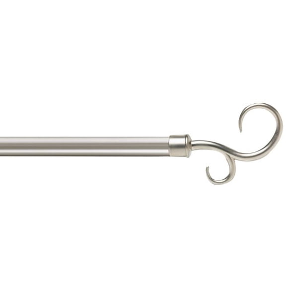 Levolor Kirsch 58725.012 5/8-Inch Diameter 48 to 84-Inch Width Scroll Rod Set, Satin Nickel