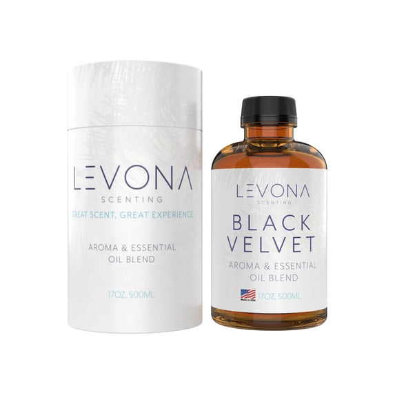 Levona Scents Oil Diffuser Essential Oils: Fragrance Oil For Diffuser - Black Velvet Diffuser Oils Scents - Woody Citrus With Herbal Floral Essential oil Blends, Oakmoss, White Musk & Sandalwood