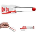thumbnail image 1 of Levoons Self-Levelling Measuring Spoon Set, Measures 1/4 Teaspoon up to 1 Tablespoon - Pack of 4, Red, 1 of 7