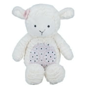 Levtex Baby - Fiori Stuffed Toy - Lamb - Ivory, Pink, Charcoal - Nursery Accessories - Size 6 x 8 x 16in.