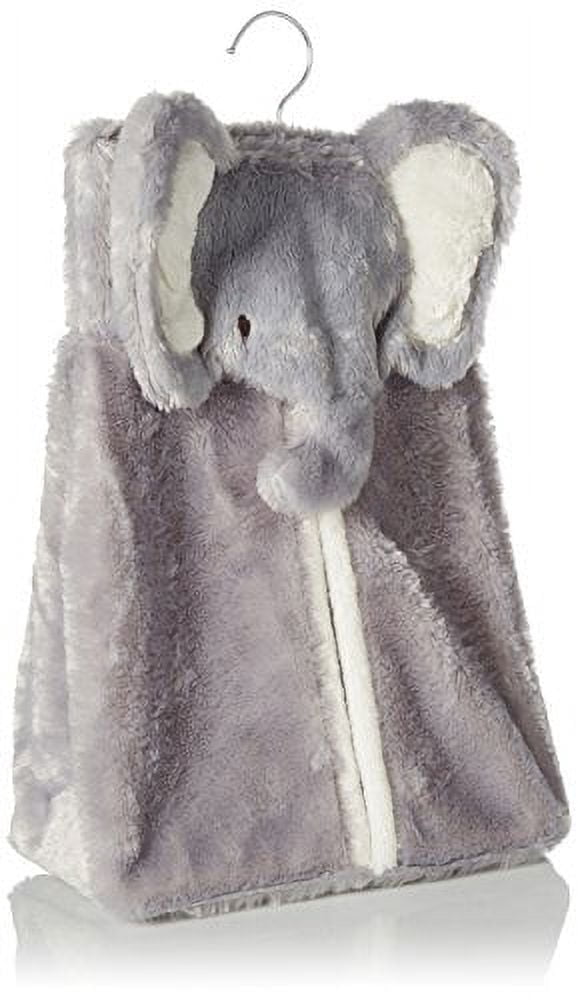 Levtex Baby - Plush Elephant Diaper Stacker - Grey - 18x11in.