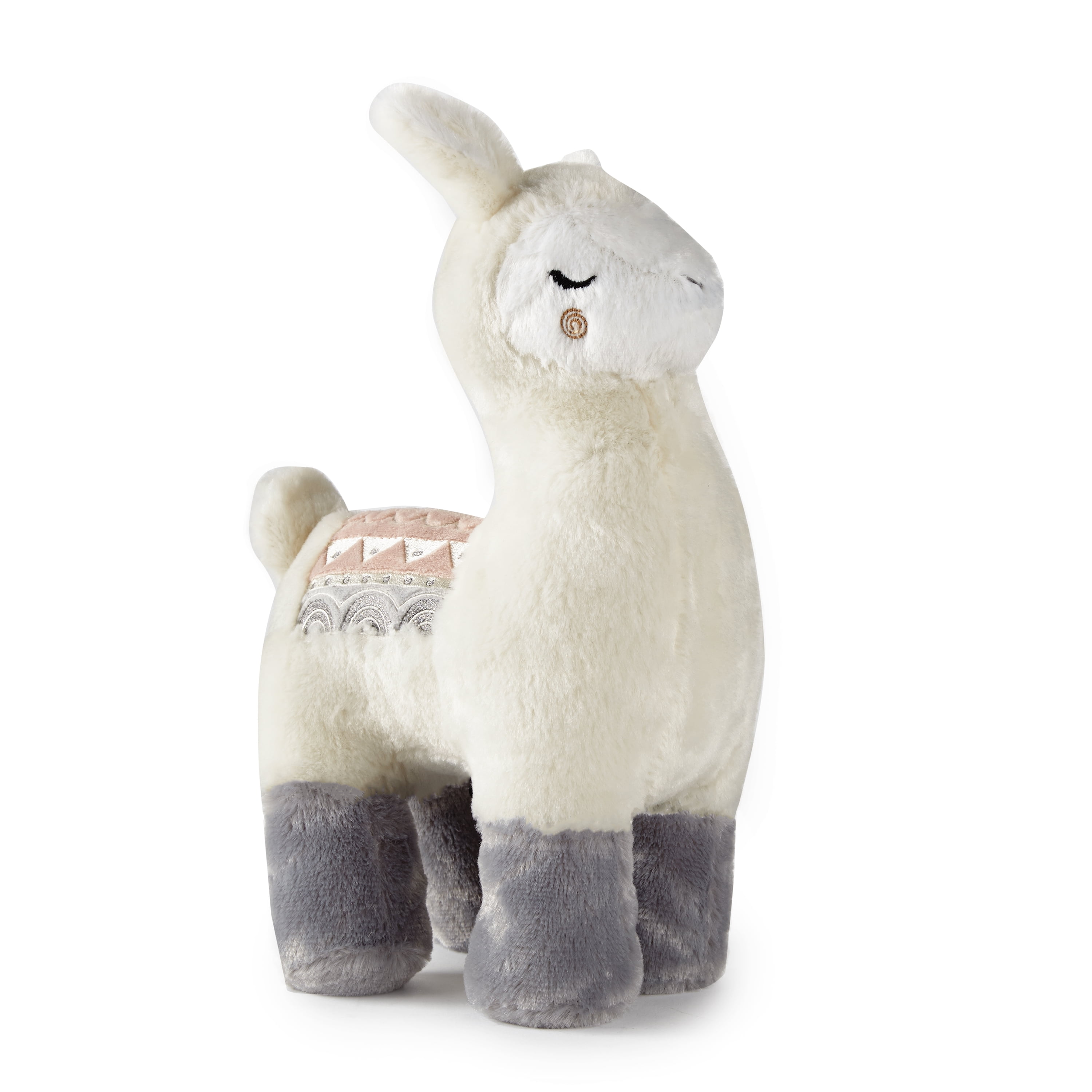 Levtex Baby - Imani Stuffed Toy - Llama - Grey, White, Cream, Pink - Nursery Accessories - Size: 11 x 3 x 11in.