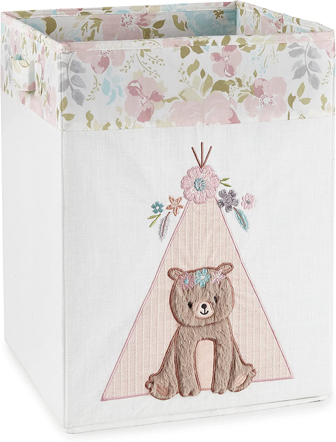 Lambs & Ivy Signature Botanical Baby Storage/Hamper - Pink, Floral ...