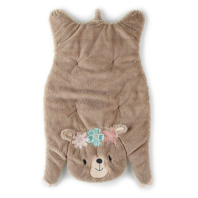 Levtex Baby Malia Playmat Bear Taupe Pink and Teal Nursery Accessories