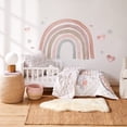 thumbnail image 1 of Levtex Baby - Rainbow Dreams Toddler Bed Set - Pink, Grey, Taupe, Tan and Coral - Rainbow Theme - 5 Piece Set - Quilt, Fitted Sheet, Flat Sheet, Pillow Case, Decorative Pilow, 1 of 5