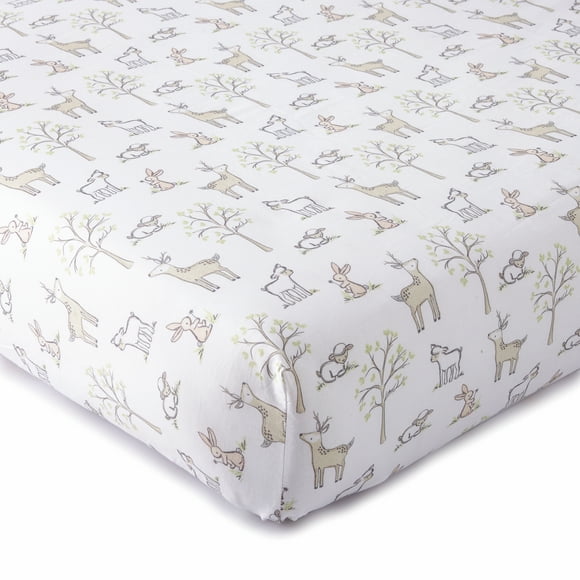 Levtex Baby - Skylar Crib Fitted Sheet - Fits Standard Crib and Toddler Mattress - Character - Blush - Nursery Accessories - 100% Cotton