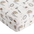 thumbnail image 1 of Levtex Baby Tanzania Jungle Off-White Animal Print Cotton Fitted Sheet, Crib/Toddler Bed, 1 of 2