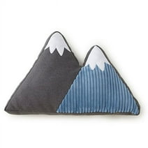 Levtex Baby - Trail Mix Decoaritve Pillow - Mountains - Grey, Blue and White - Nursery Accessories - Size: 12 x 20in.