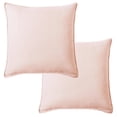 thumbnail image 1 of Levtex Home - 100% French Flax Linen - 20 x 20in. Decorative Pillow Cover (Set of 2) - French Flax Washed Linen - Blush - Pillow Cover Size (20 x 20in.), 1 of 2