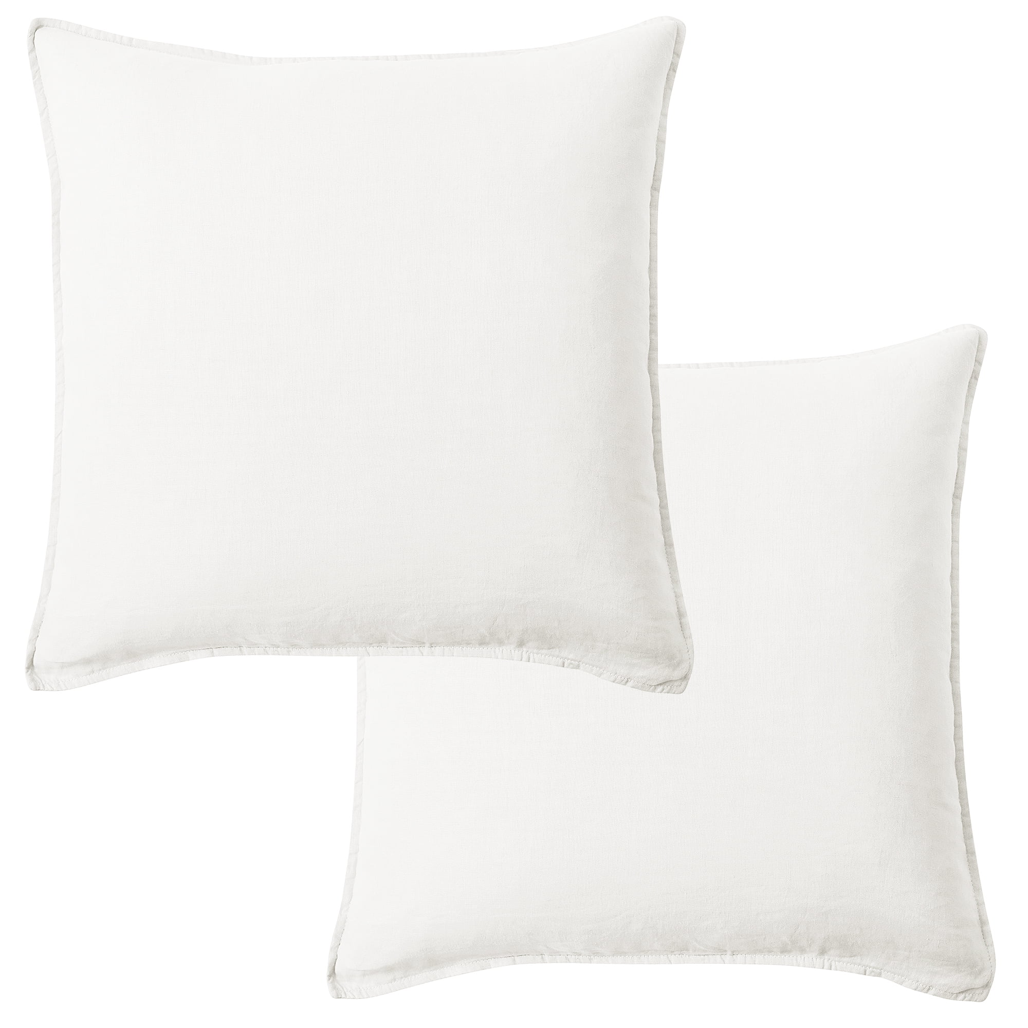 Spa Blue Washed Linen 20x20 Decorative Pillow Cover Set of 2