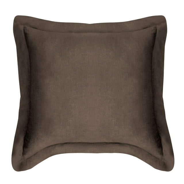 Levtex Home - 100% Linen - Euro Sham - Washed Linen - Cocoa - Sham Size (26 x 26in.)