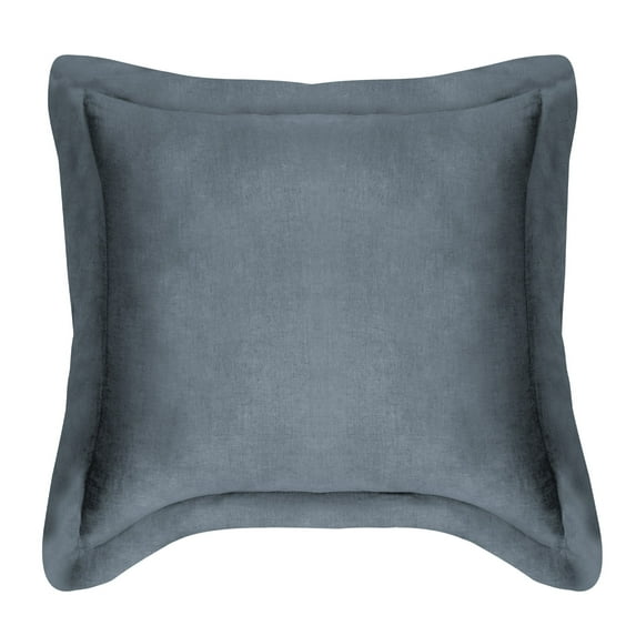 Levtex Home - 100% French Flax Linen - Euro Sham - French Flax Washed Linen - Denim Blue - Sham Size (26x26in.), No insert