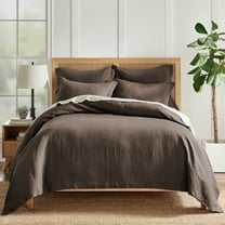 Levtex Home - 100% Linen - Queen Duvet Cover - Washed Linen - Cocoa - Duvet Cover Size (90x94in.)