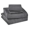 thumbnail image 1 of Levtex Home - 100% French Flax Linen - King Sheet Set - French Flax Washed Linen - Charcoal - Set Includes: Flat Sheet (108x102+4in.), Fitted Sheet (78x80+15in.) and 2 Pillow Cases (20x30+4in.), 1 of 4