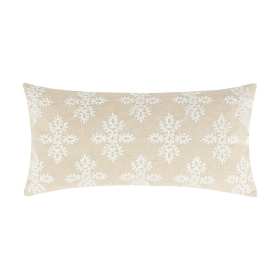 Levtex Home - Assisi - Decorative Pillow (12x24in.) - Diamond Medallions - Beige and Cream