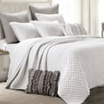 thumbnail image 1 of Levtex Home - Astoria Full/Queen Quilt - Ditsy Medallion with Pom Pom - Grey - Quilt Size (88x92in.) - Reversible - Cotton Fabric, 1 of 5