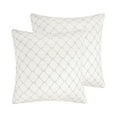 thumbnail image 1 of Levtex Home - Becker Taupe - Euro Sham Set of 2 - Diamond - Grey and Cream - (26x26in.) - Reversible - Cotton, 1 of 4