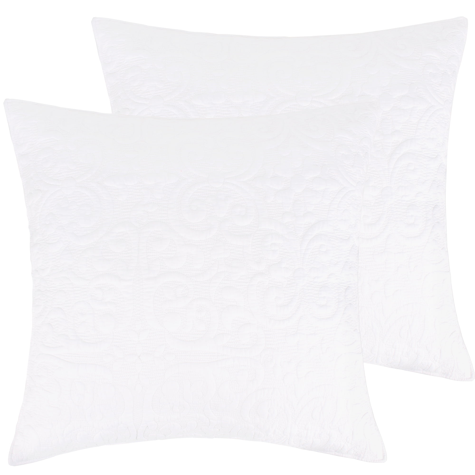 Sherbourne White Cotton Euro Sham Set of 2