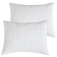 thumbnail image 1 of Levtex Home Birch Hill Sherbourne Sham - Quilted Medallion White with White Stitch - King Sham - (36 x 20in.) - Reversible - Cotton Front/Microfiber Reverse - Sold as a set of 2 shams, 1 of 3