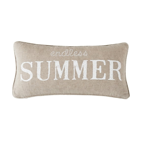 Levtex Home - Blue Sea - Decorative Pillow (18 x 18in.) - Endless Summer - Taupe and White