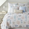 thumbnail image 1 of Levtex Home - Blue Sea Quilt Set - King Quilt (106x92in.) + Two King Pillow Shams (36x20in.) - Coastal - Coral, Teal, Blue, Grey, White - Reversible - Cotton Fabric, 1 of 4