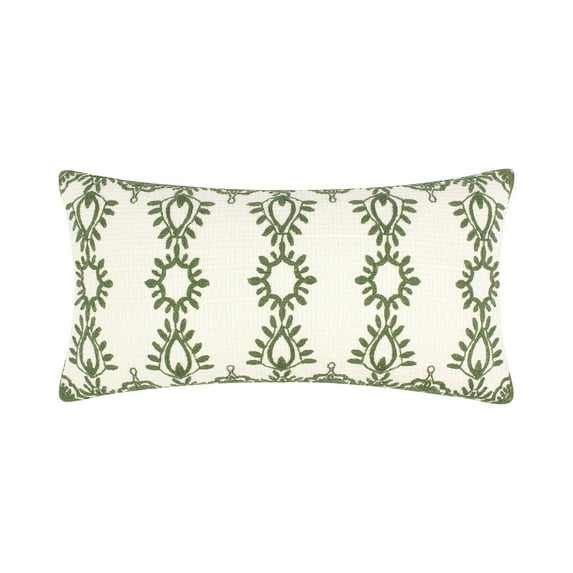 Levtex Home - Bretton Woods - Decorative Pillow (12x14in.) - Medallion - Cream and Green