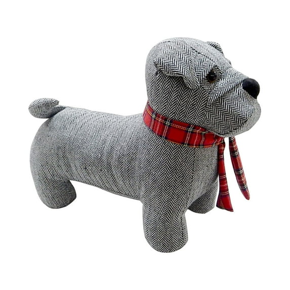 Levtex Home - Bretton Woods - Decorative Pillow (16x11in.) - Dog Shaped - Grey, Black, Red, and White