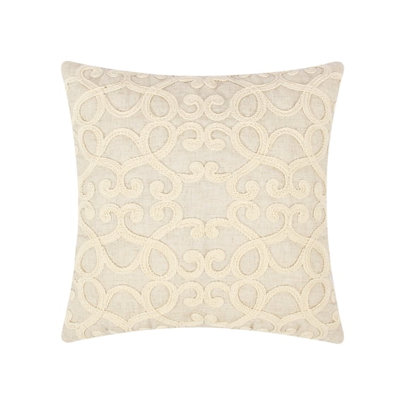 Levtex Home - Bretton Woods - Decorative Pillow (18x18in.) - Filigree - Cream