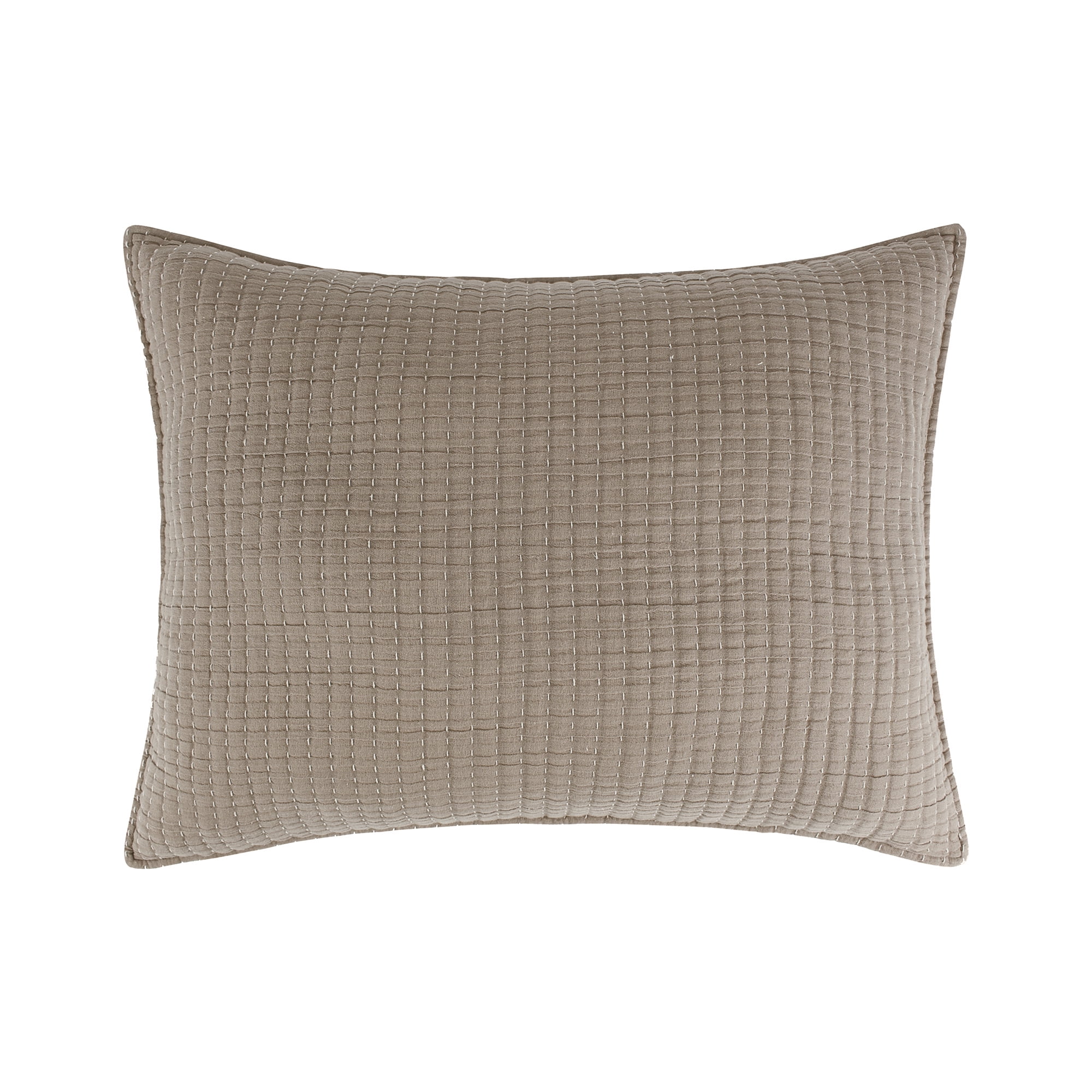 Caden Taupe Cotton Gauze King Sham
