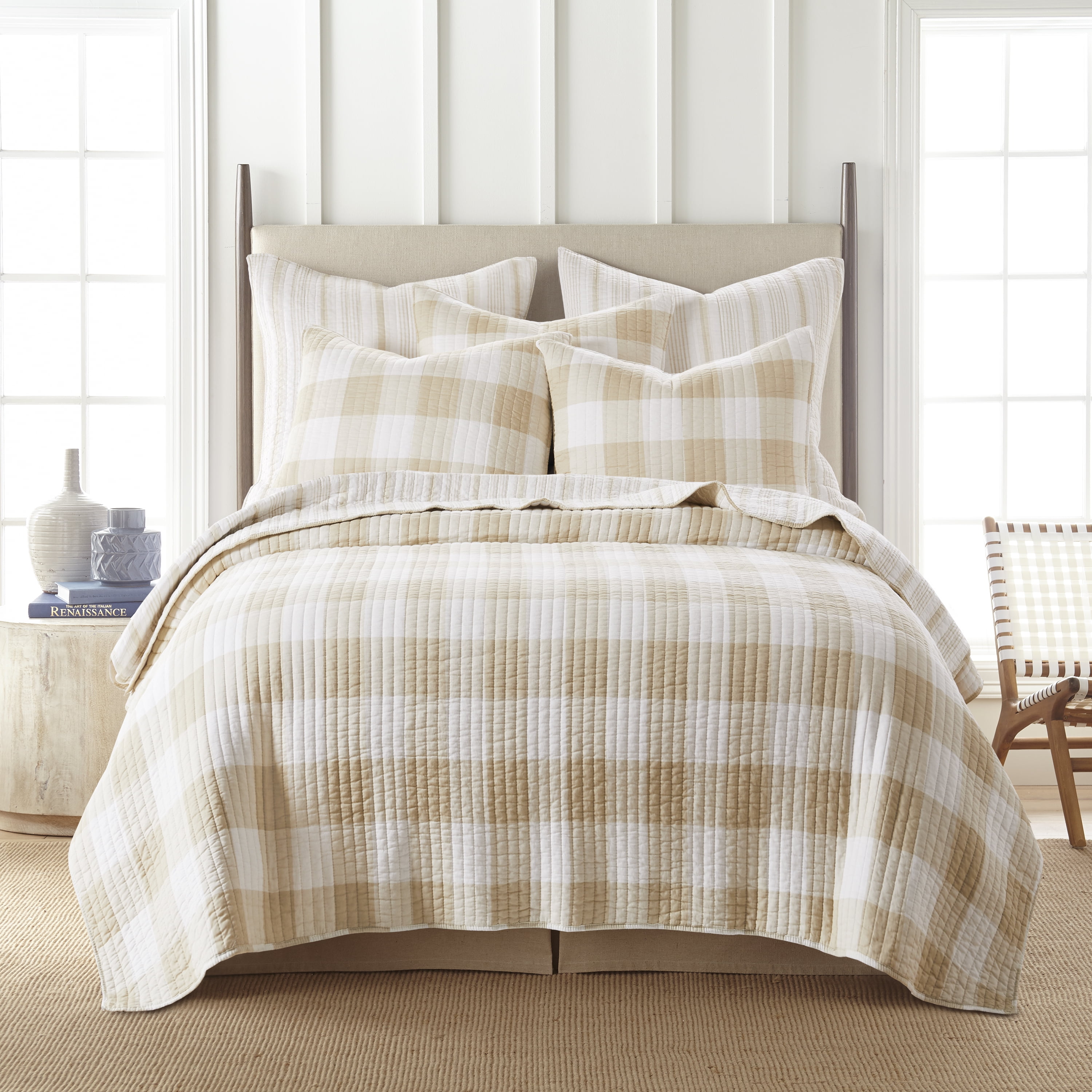 New Bedford Check Print Duvet Cover Set – Blue Check, Polycotton, Single/Double/King