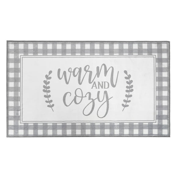 Levtex Home - Camden - Rug/Carpet - 20" x 34" - Cream and Grey - 100% Polyester - Woven Fabric Backing