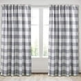 thumbnail image 1 of Levtex Home - Camden - Two Curtains 84 inch Length with Rod Pocket - Buffalo Check - Black and Cream, 1 of 1