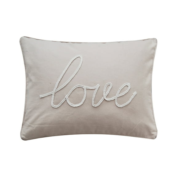 Levtex Home - Cascade - Decorative Pillow (14 x 18in.) - Natural Love - Natural, and Off-White