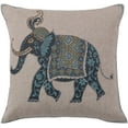 thumbnail image 1 of Levtex Home - Chandra - Decorative Pillow (20x20n.) - Elephant - Navy Blue Orange Taupe - Feather Filled, 1 of 2