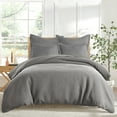 thumbnail image 1 of Levtex Home - Cloud Waffle Comforter Set - King Comforter + Two King Pillow Cases - Waffle Weave - Grey - Comforter (106 x 94in.) and Pillow Case (36 x 20in. ) - Cotton, 1 of 5