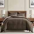 thumbnail image 1 of Levtex Home - Cloud Waffle Comforter Set - Twin Comforter + One Standard Pillow Case - Waffle Weave - Cocoa - Comforter (68 x 88in.) and Pillow Case (26 x 20in.) - Cotton, 1 of 5