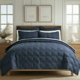 thumbnail image 1 of Levtex Home - Cloud Waffle Quilt Set - Full/Queen Quilt and Two Standard Shams - Waffle Textured - Navy - Quilt (88x92in.) and Shams (20x26in.) - Reversible - Cotton, 1 of 7